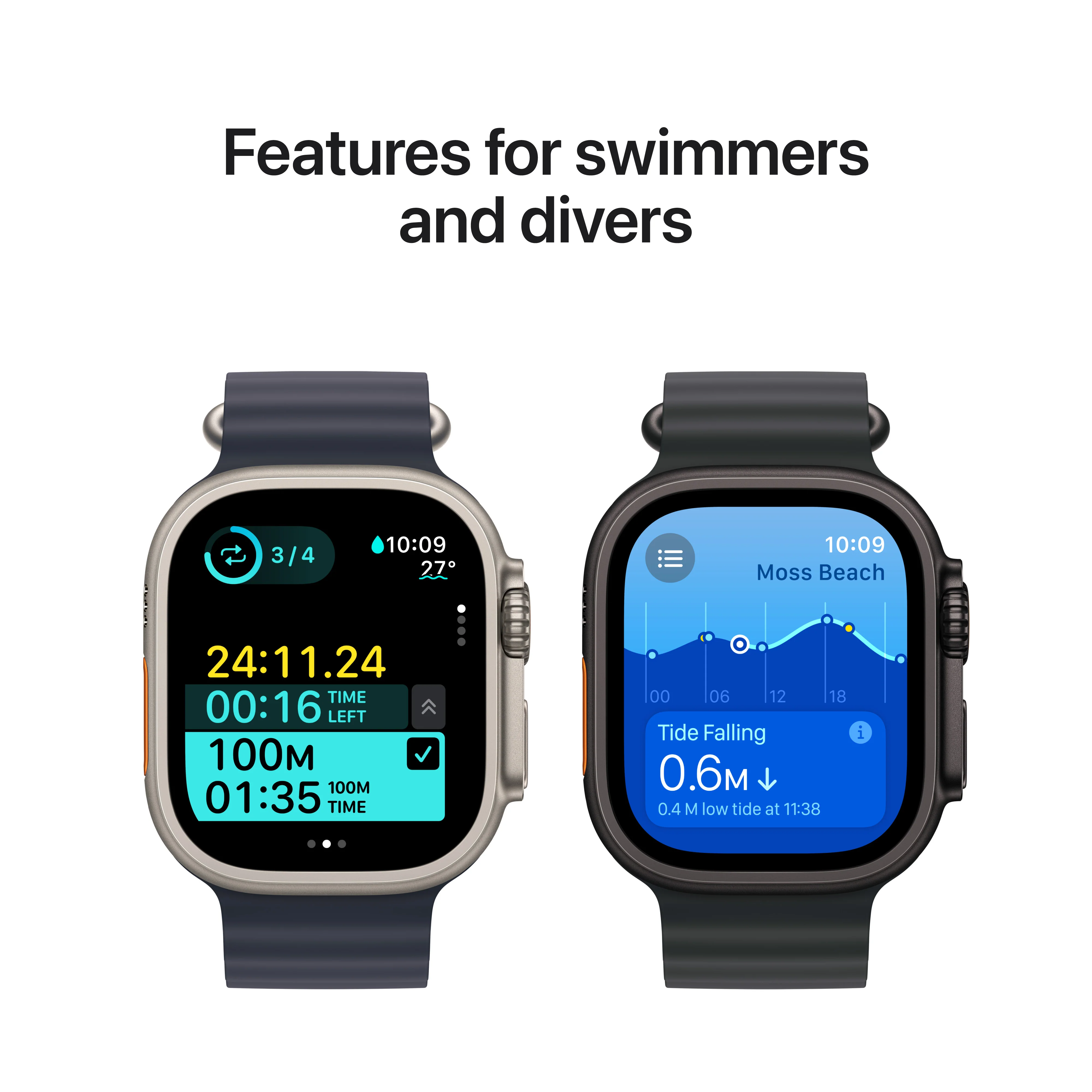 Apple Watch Ultra 2 GPS + Cellular 49mm Natural Titanium Case with Blue Trail Loop - M/L, MX4L3QA/A - Image 5