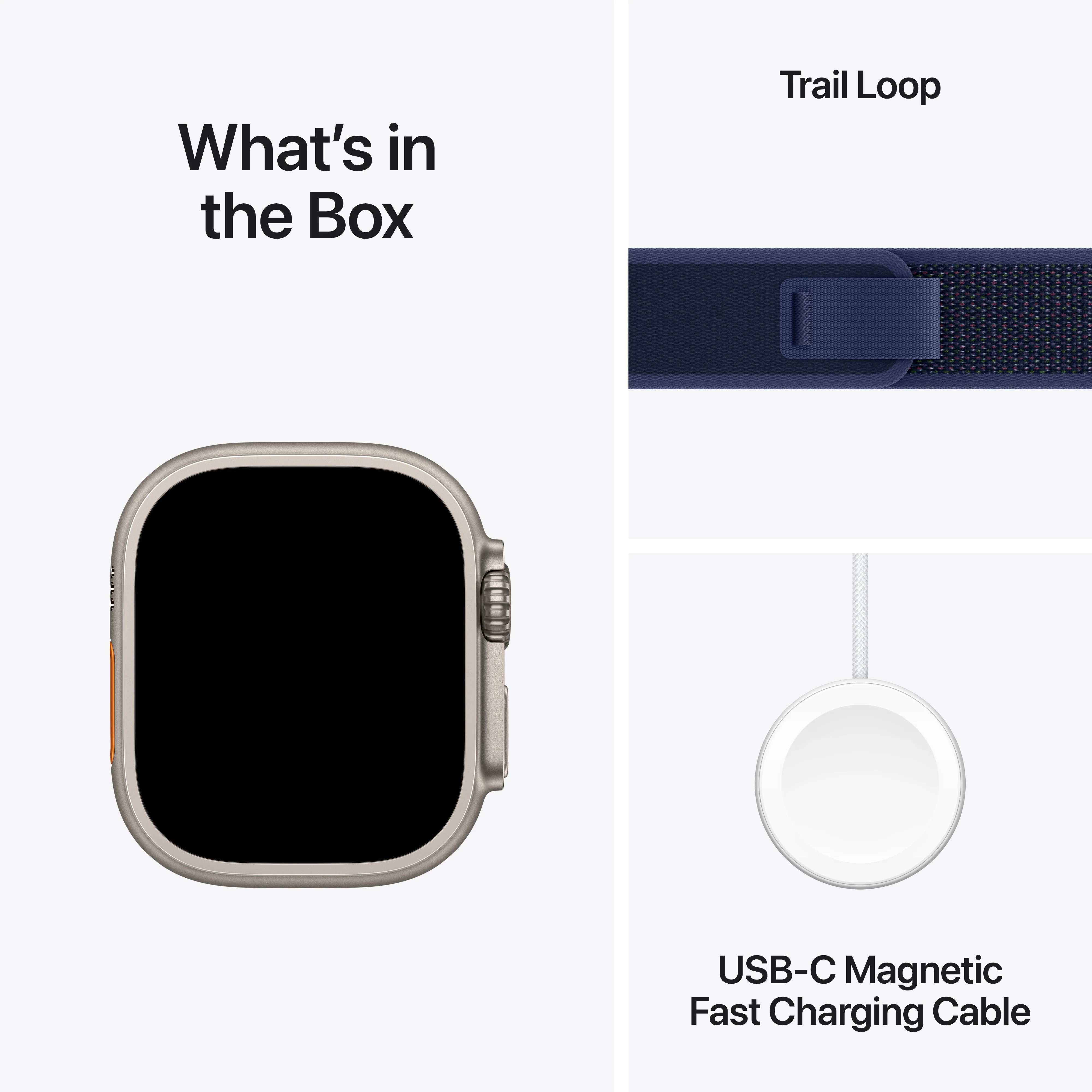 Apple Watch Ultra 2 GPS + Cellular 49mm Natural Titanium Case with Blue Trail Loop - M/L, MX4L3QA/A - Image 9