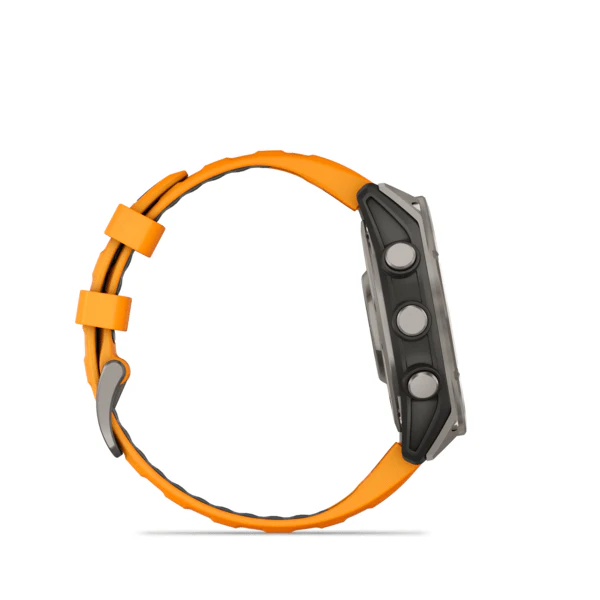 Garmin Fenix 8 47mm AMOLED Sapphire Titanium – Spark Orange/Graphite Band - Image 3