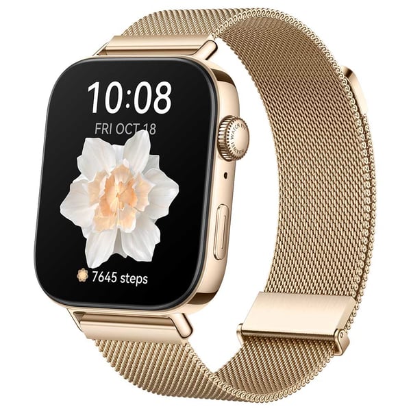 Huawei Watch Fit 3, Gold Milanese Strap