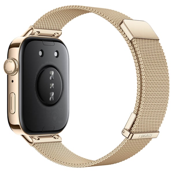 Huawei Watch Fit 3, Gold Milanese Strap - Image 3