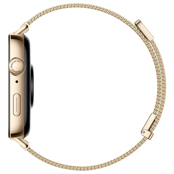 Huawei Watch Fit 3, Gold Milanese Strap - Image 5