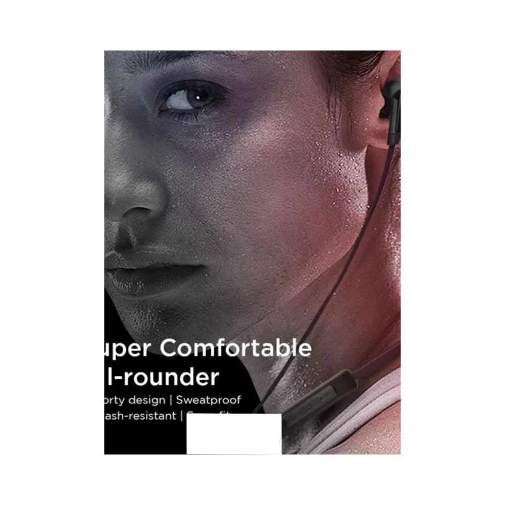 Lenovo Bluetooth Neckband In-Ear Earphones with Mic Black - Image 4
