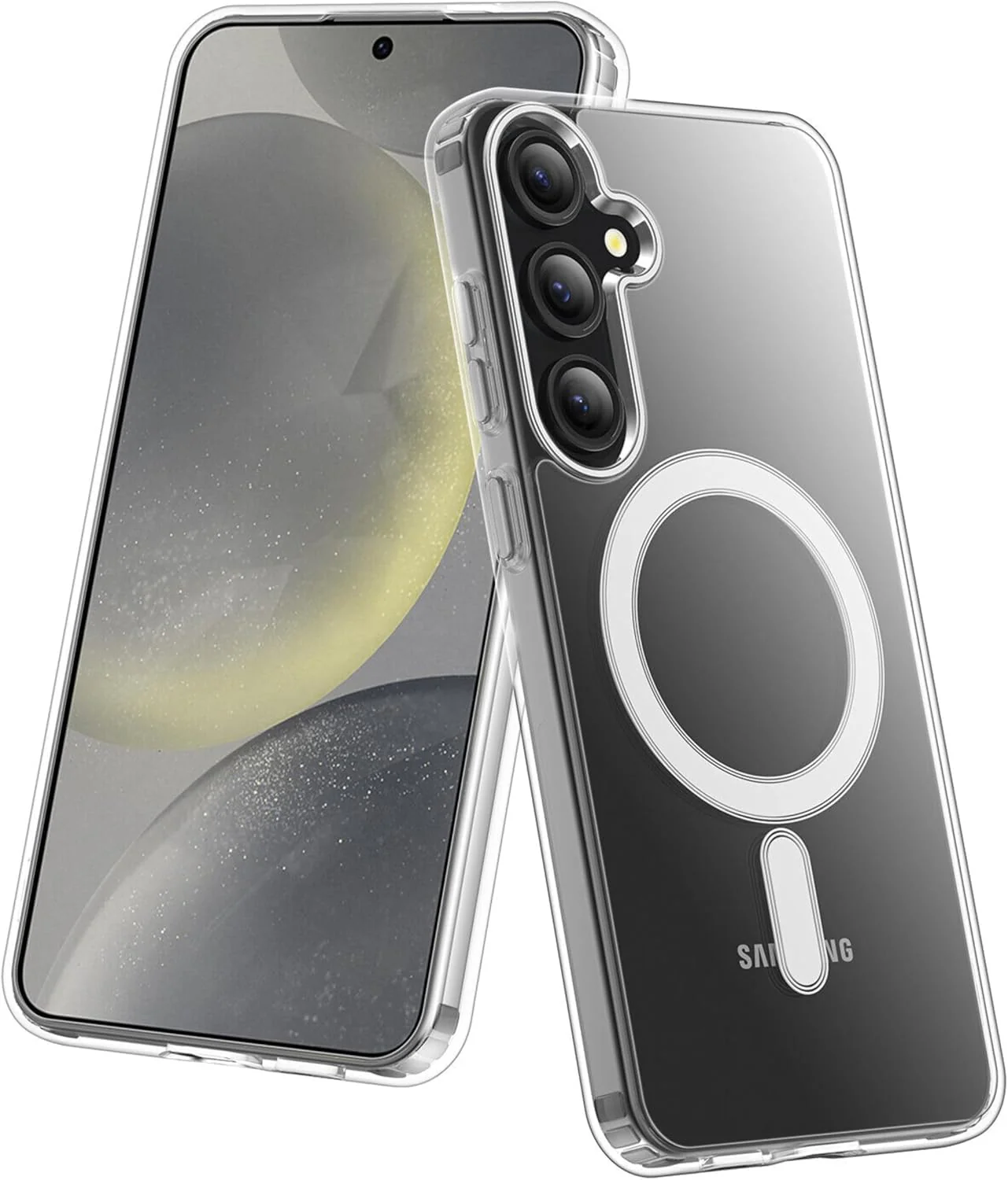 PROTECT Samsung S25 Magnetic Phone Case, Anti Scratch, Transparent, Protective, Clear, MSAMS25 - Image 3