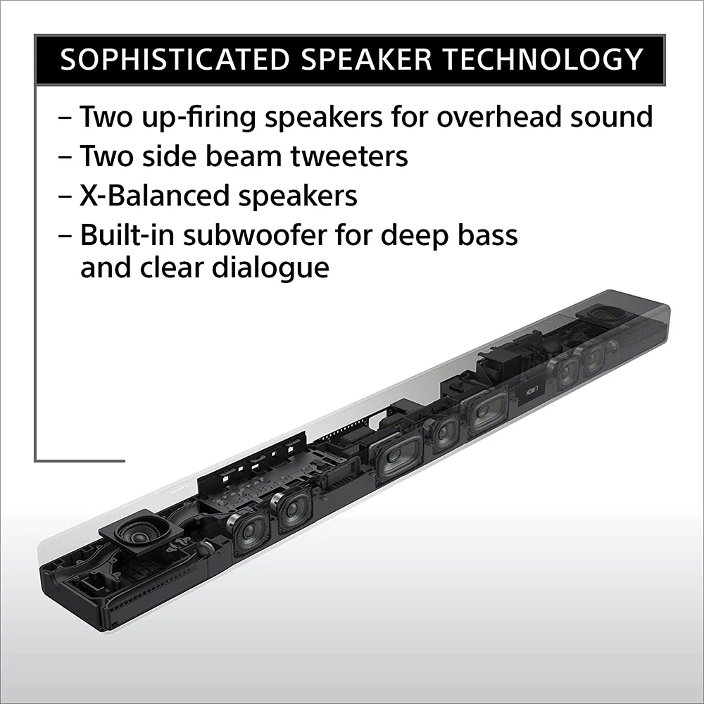 Sony 7.1.2-Channel Dolby Atmos Soundbar Black - Image 4