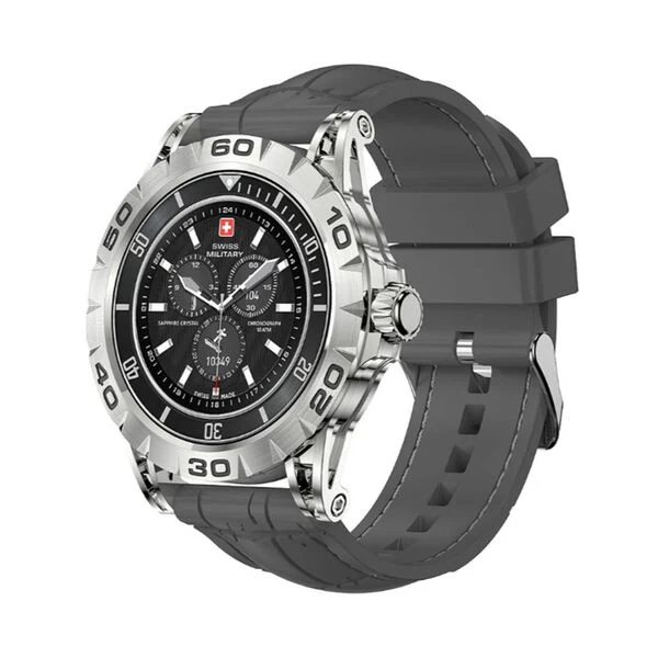 Swiss Military Smart Watch Silicon Strap Grey